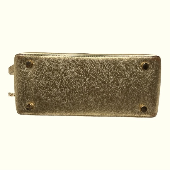 MICHAEL MICHAEL KORS
Mercer Large Metallic Leather Dome Satchel Bag  Gold - Picture 17 of 17